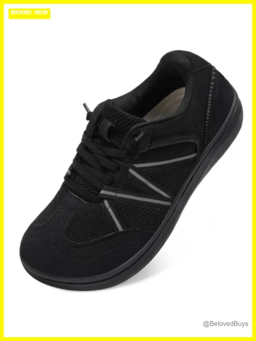 Womens Wide Toe Box Barefoot Sneakers Slip On Mesh Bungee Lace Casual Walking